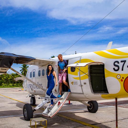 couple flying domestic